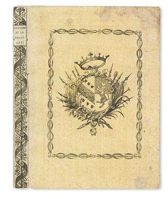 BETTINELLI, SAVERIO, S.J.  Lettere su le Belle Arti publicate nelle Nozze Barbarigo-Pisani.  1793.  In original pictorial boards.